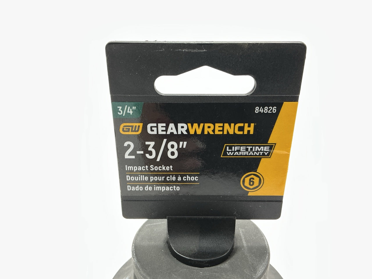 Gearwrench 84826 3/4'' Drive 6 Point Standard Impact SAE Socket 2-3/8''