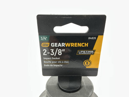 Gearwrench 84826 3/4'' Drive 6 Point Standard Impact SAE Socket 2-3/8''