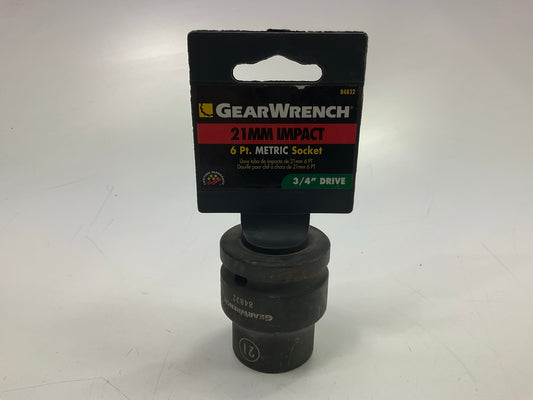 Gearwrench 84832 3/4'' Drive 6 Point Standard Impact Metric Socket 21mm