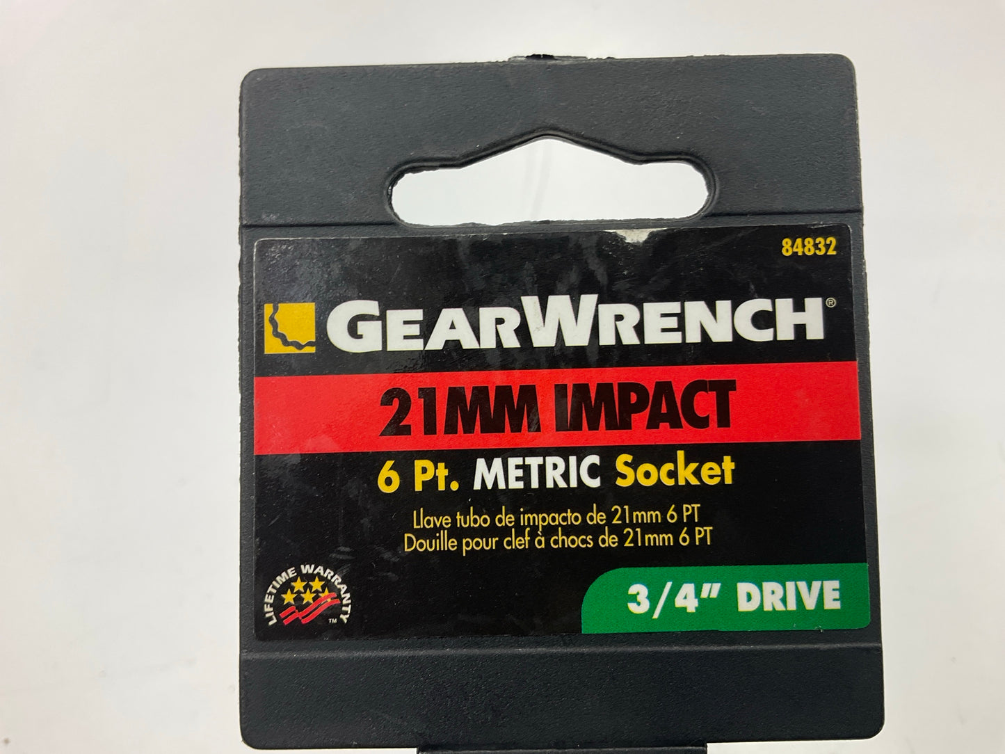 Gearwrench 84832 3/4'' Drive 6 Point Standard Impact Metric Socket 21mm