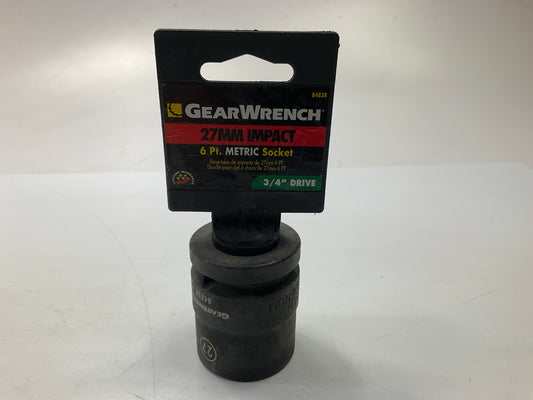 Gearwrench 84838 3/4'' Drive 6 Point Standard Impact Metric Socket 27mm