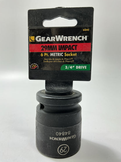 Gearwrench 84840 3/4'' Drive 6 Point Standard Impact Metric Socket 29mm