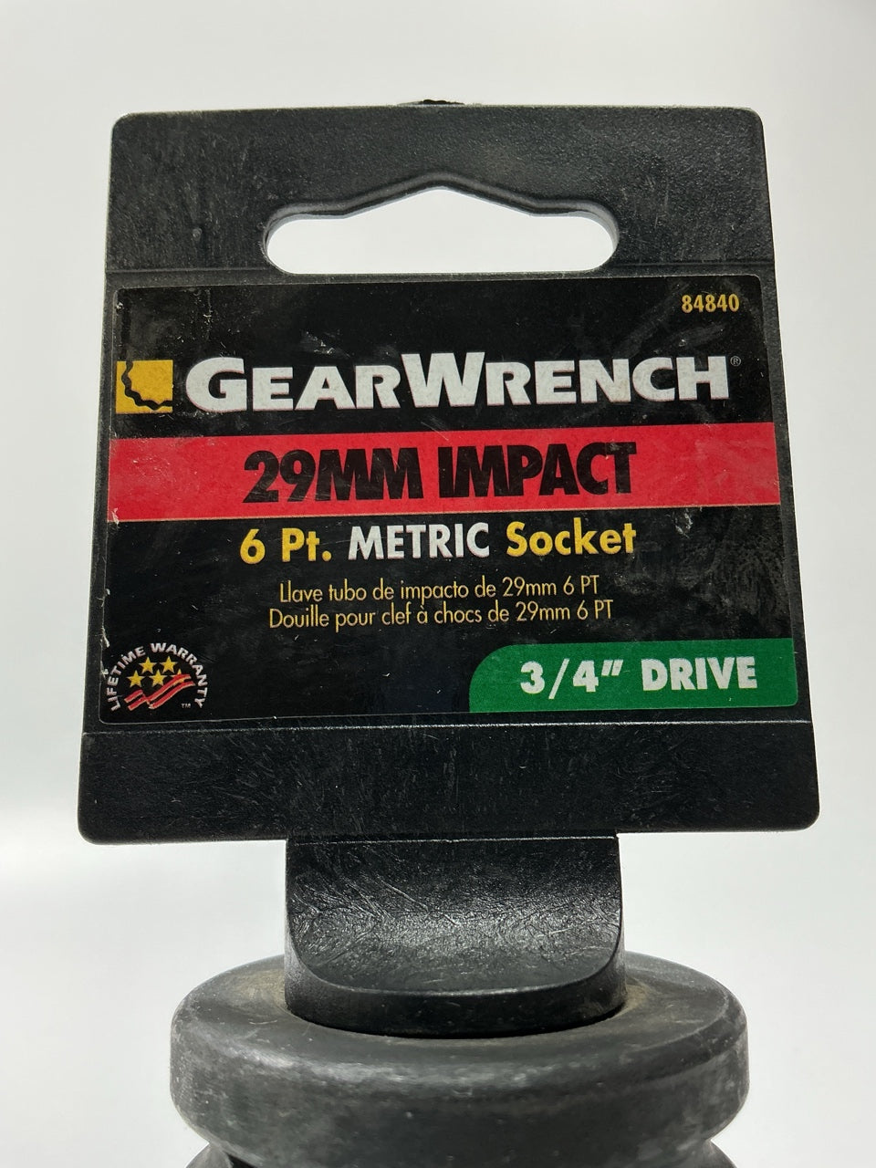 Gearwrench 84840 3/4'' Drive 6 Point Standard Impact Metric Socket 29mm