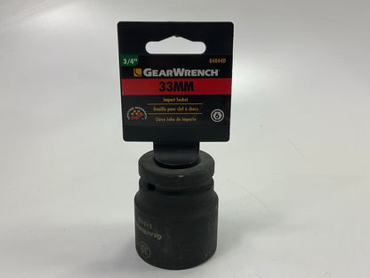 Gearwrench 84844D 3/4'' Drive 6 Point Standard Impact Metric Socket 33mm