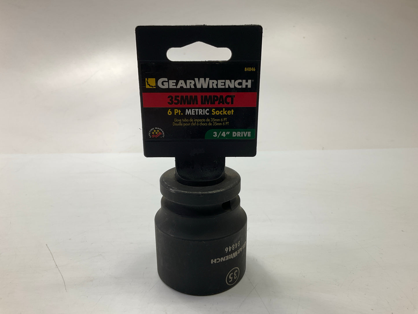 Gearwrench 84846 3/4'' Drive 6 Point Standard Impact Metric Socket 35mm
