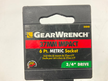 Gearwrench 84848 3/4'' Drive 6 Point Standard Impact Metric Socket 37mm
