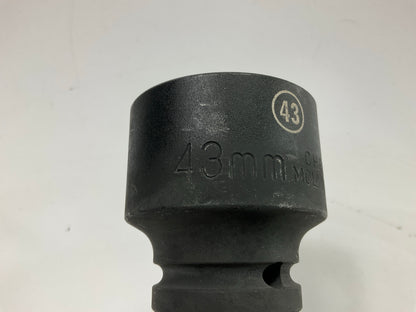 Gearwrench 84854 3/4'' Drive 6 Point Standard Impact Metric Socket 43mm