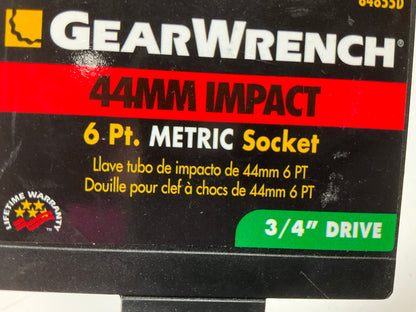 Gearwrench 84855D 3/4'' Drive 6 Point Standard Impact Metric Socket 44mm