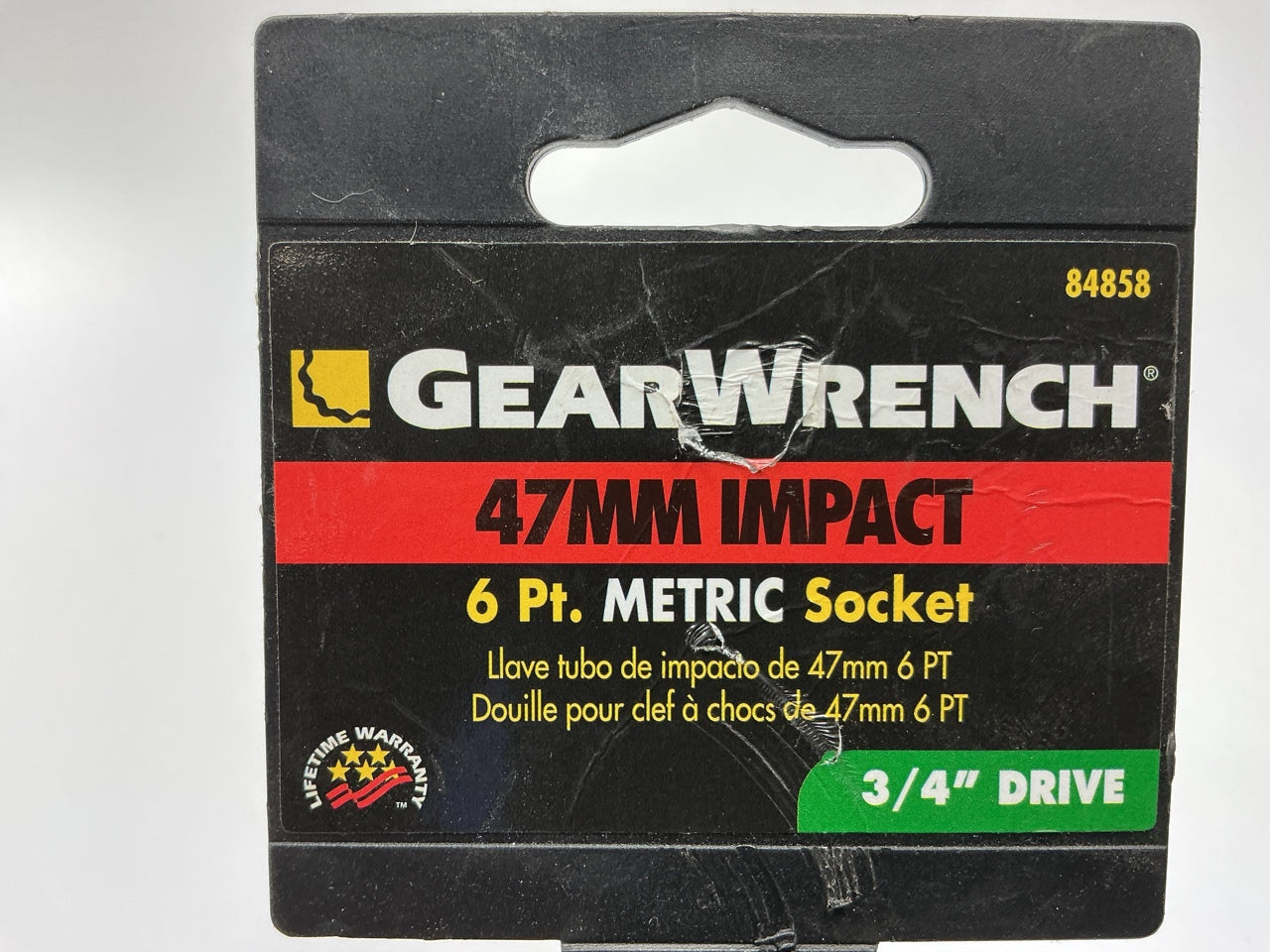 Gearwrench 84858 47mm Impact Socket 3/4'' Drive 6-Point
