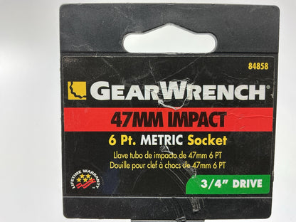 Gearwrench 84858 47mm Impact Socket 3/4'' Drive 6-Point