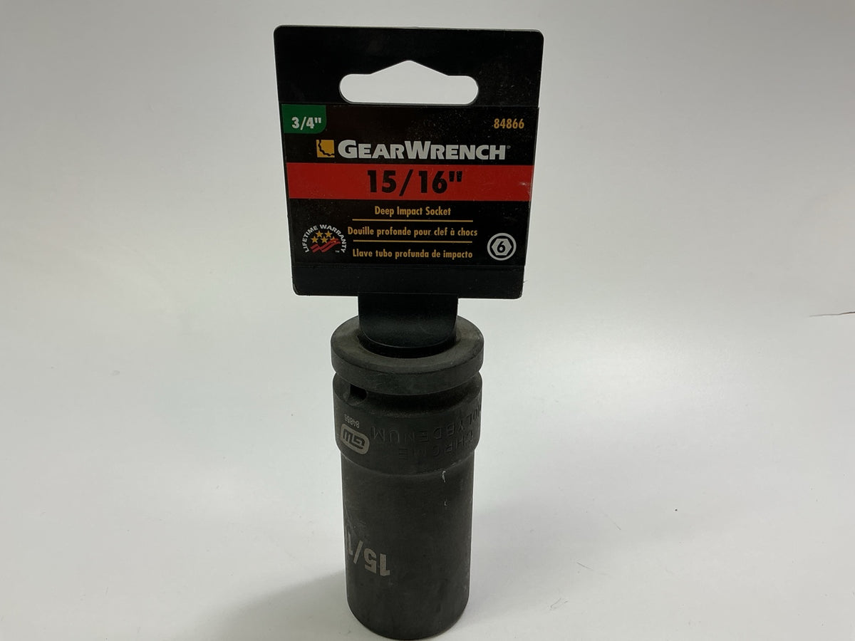 Gearwrench 84866 - 3/4'' Drive 6 Point Deep Impact SAE Socket 15/16''