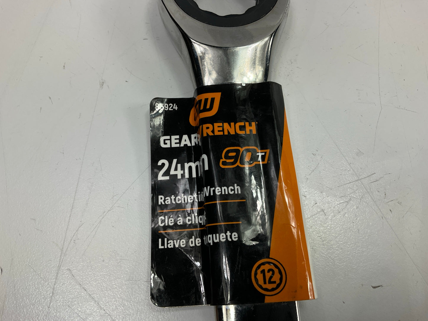 Gearwrench 86924 24mm 90-Tooth 12 Point Ratcheting Combination Wrench