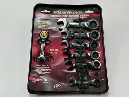 Gearwrench 8700A 7 Piece SAE Ratcheting Stubby Combination Wrench Set