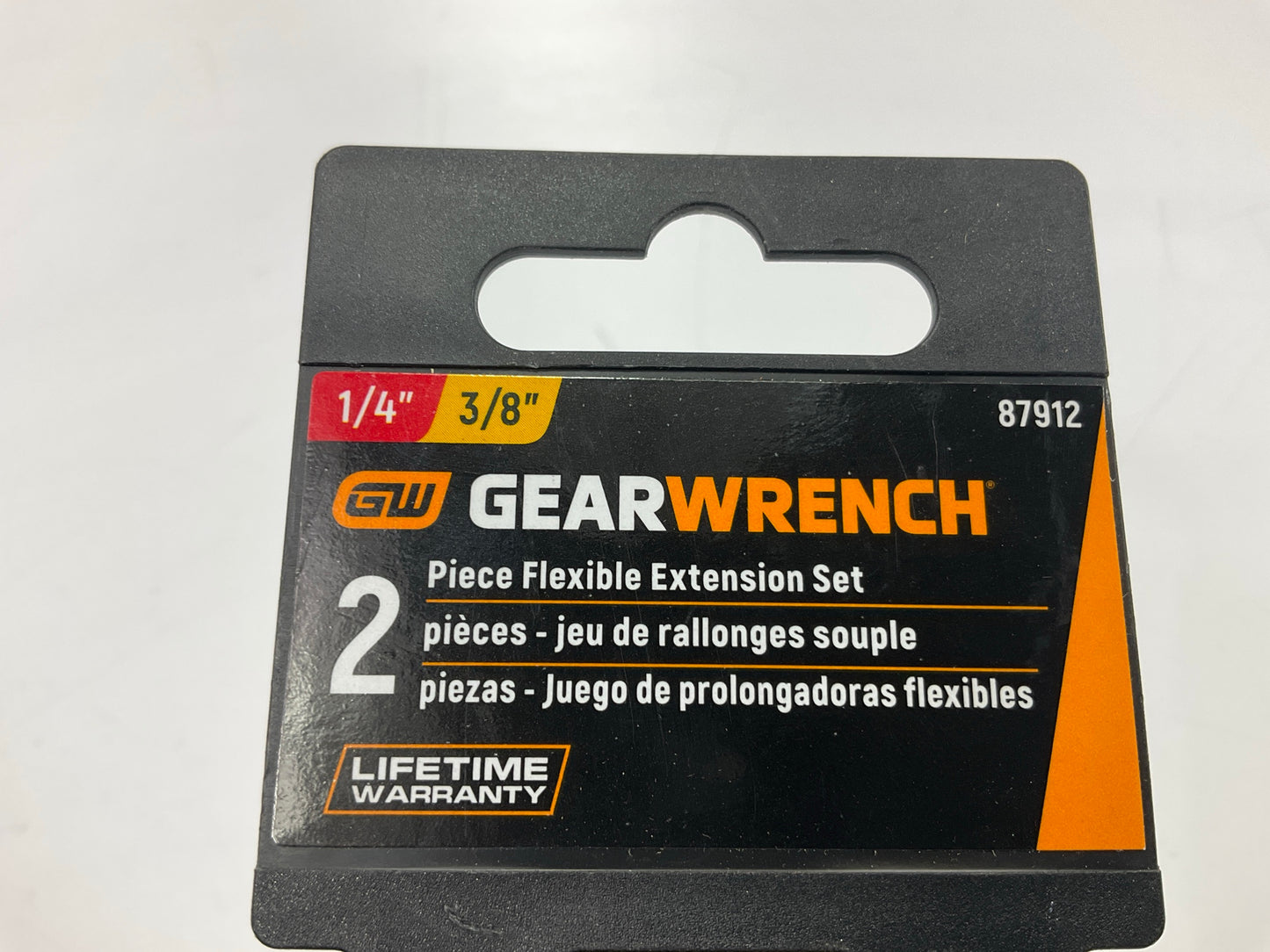 Gearwrench 87912 2 Piece 1/4'' & 3/8'' Drive Flex Extension Set 6'' & 8''