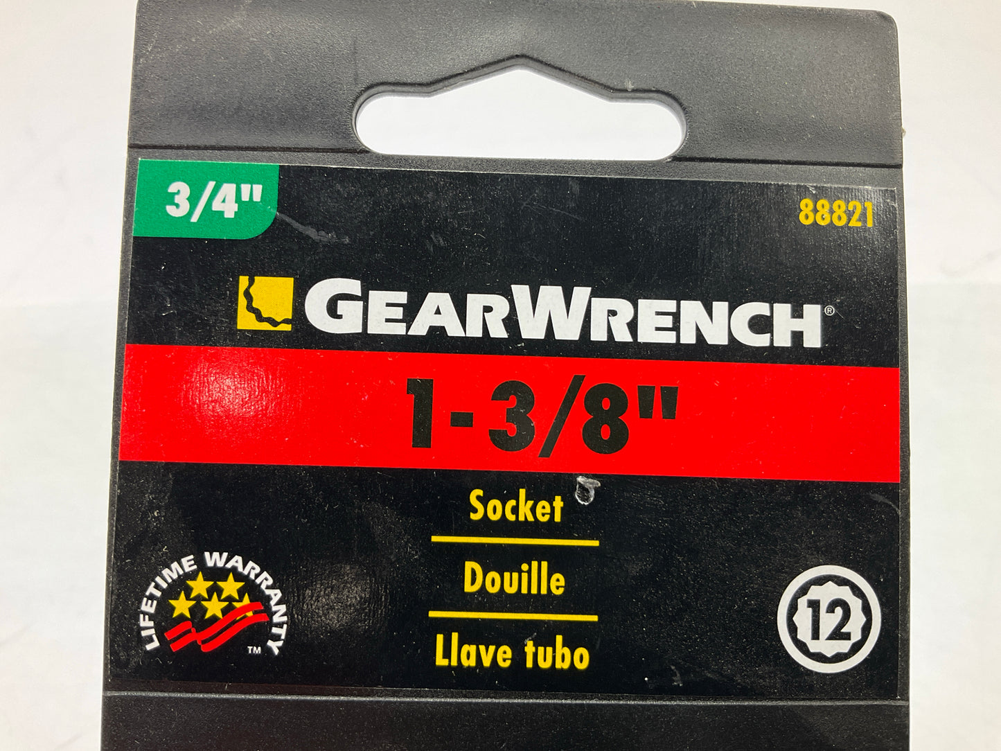 GearWrench 88821 3/4'' Drive 1-3/8'' Socket 12 Point