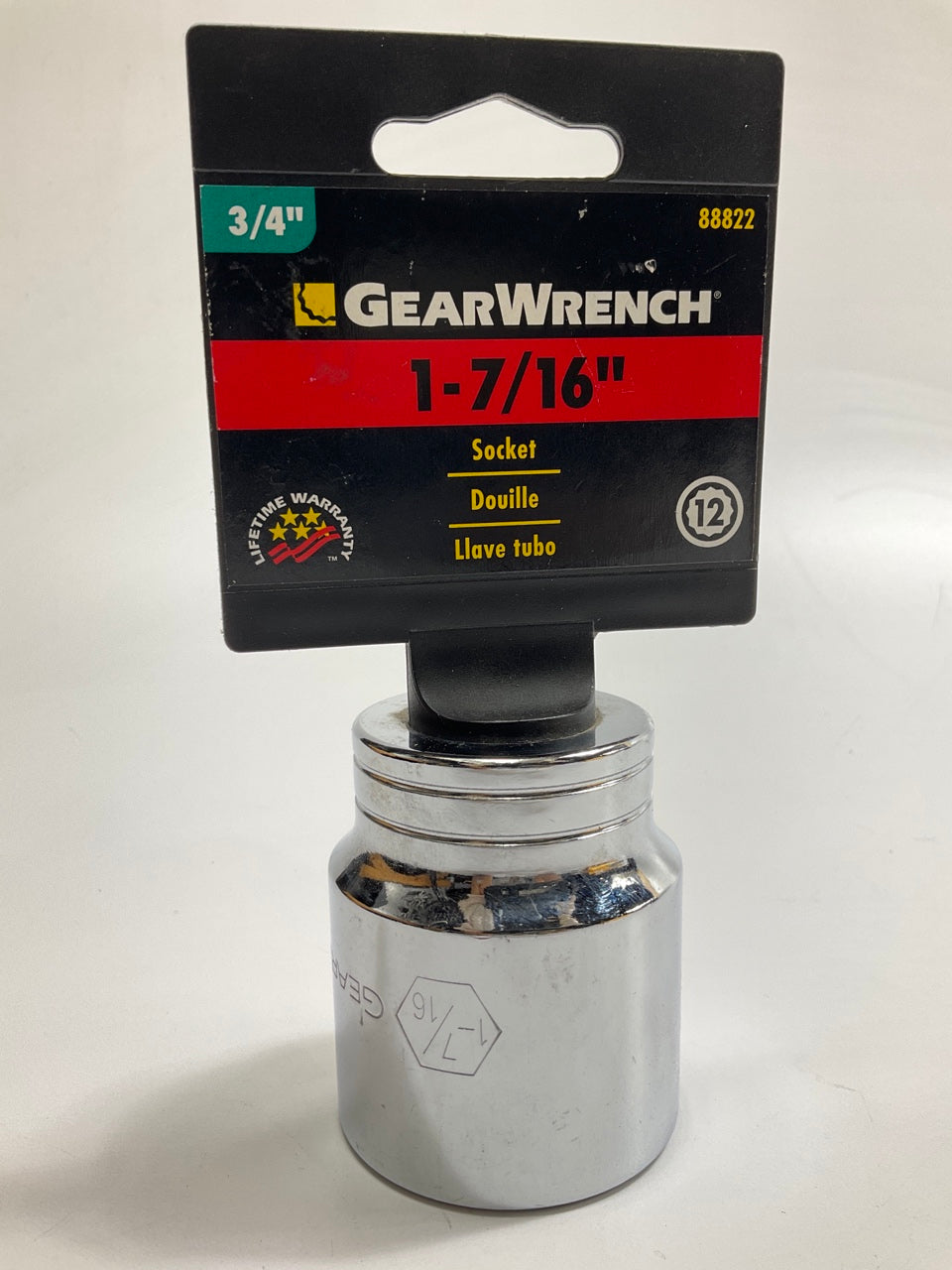 GearWrench 88822 3/4'' Drive 1-7/16'' Socket, 12 Point