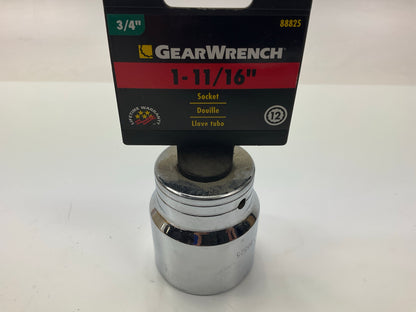 GearWrench 88825 3/4'' Drive 1-11/16'' Inch Socket, 12 Point SAE, Shallow