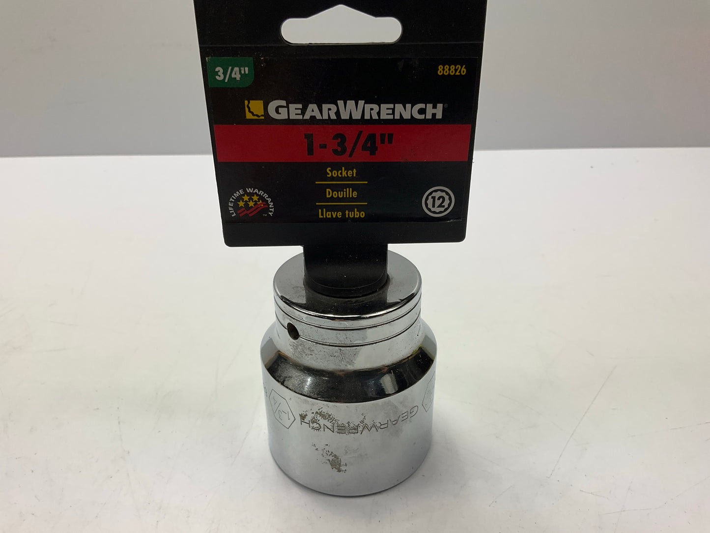 GearWrench 88826 3/4'' Drive 1-3/4'' Socket, 12 Point