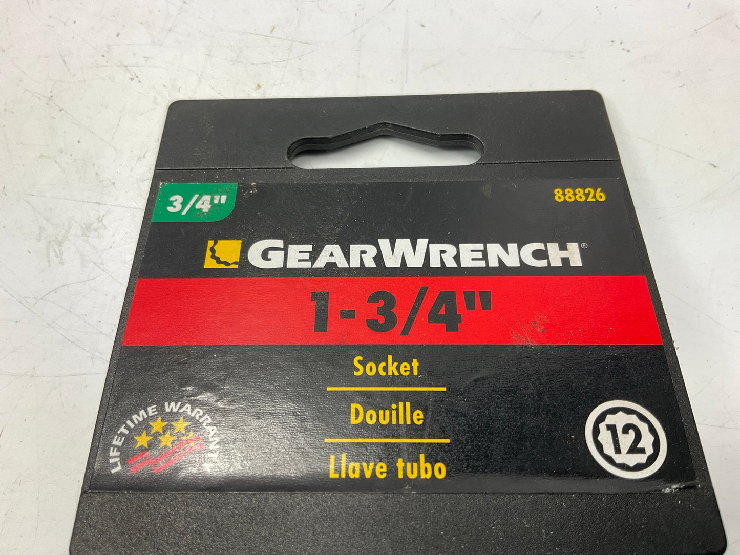 GearWrench 88826 3/4'' Drive 1-3/4'' Socket, 12 Point