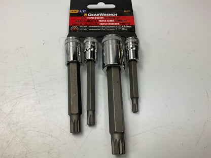GearWrench 88912 4 Piece Triple Square Bit Socket Set  6mm, 8mm, 10mm, And 12mm