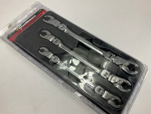 Gearwrench 89098 3-Piece 6-Point Standard (SAE) Flare Nut Open End Wrench Set