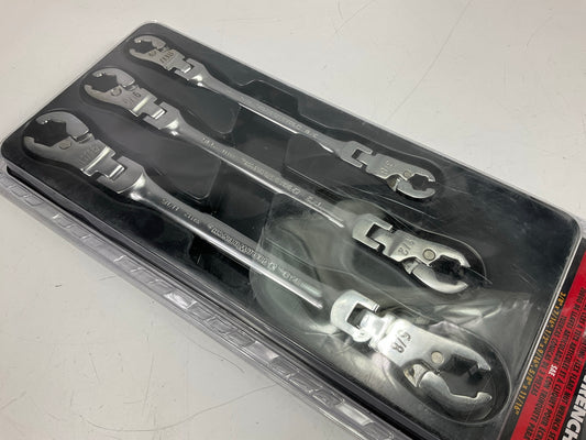 Gearwrench 89098 3-Piece 6-Point Standard (SAE) Flare Nut Open End Wrench Set