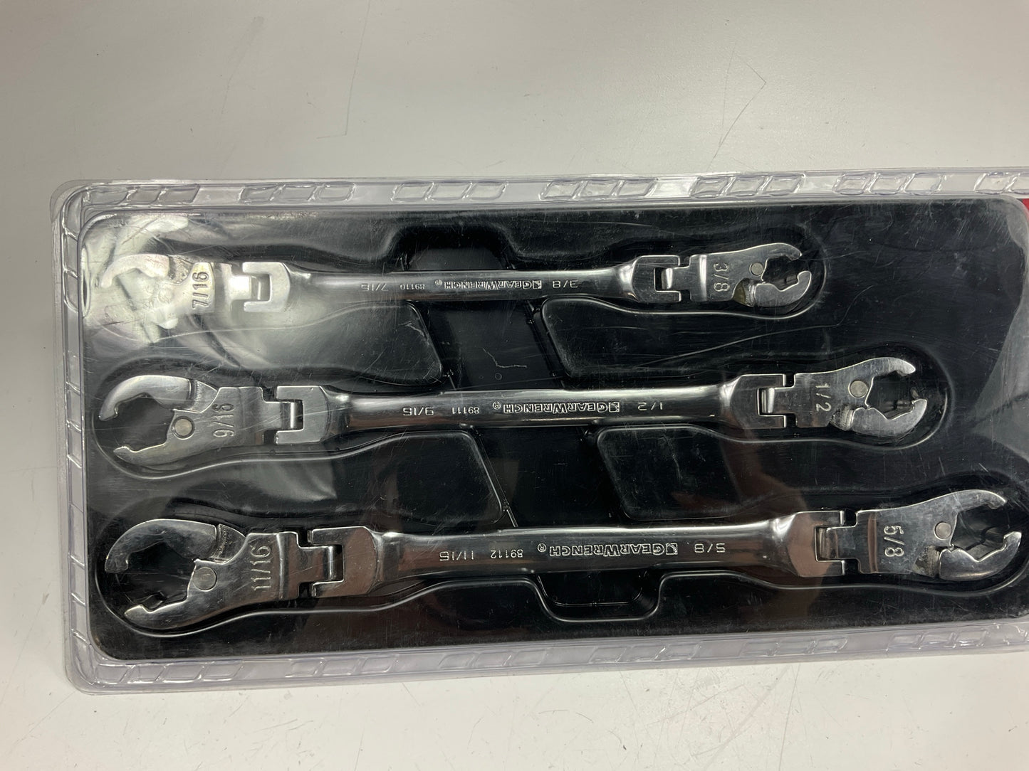 Gearwrench 89098 3-Piece 6-Point Standard (SAE) Flare Nut Open End Wrench Set