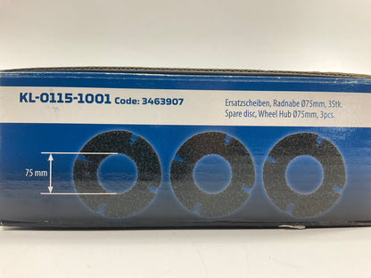 Gedore KL-0115-100 Wheel Hub / Rim Flange Grinder 3-piece Replacement Disc Set