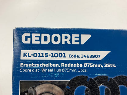 Gedore KL-0115-100 Wheel Hub / Rim Flange Grinder 3-piece Replacement Disc Set