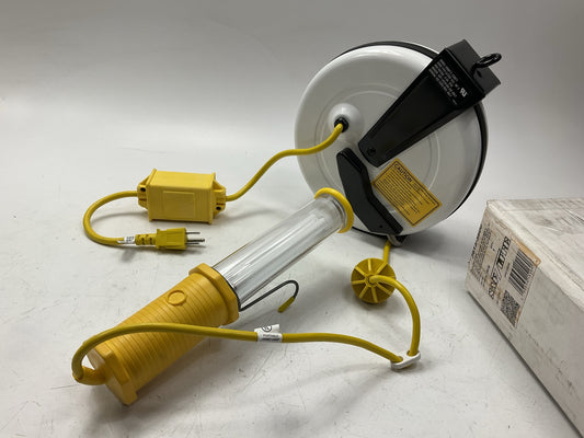 General 3613-3500 Stubby II LED Work Light Lamp 40' Cord & Auto Reel 1000 Lumens
