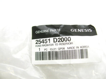 NEW GENUINE 25451D2000 Radiator Overflow Hose OEM For 2017-2021 Genesis G90