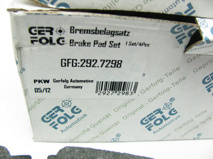 Gerfolg 2927298 Premium Semi Metallic Brake Pads, Front
