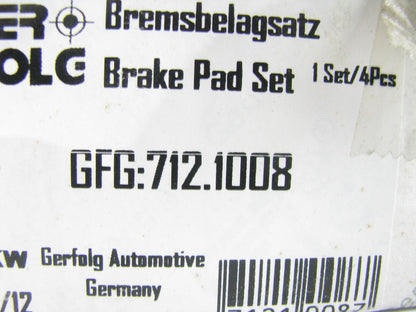Gerfolg 712.1008 Rear Disc Brake Pads For BMW 5-Series - 34211163395
