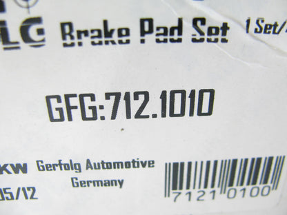 Gerfolg 712-1010 Rear Disc Brake Pads