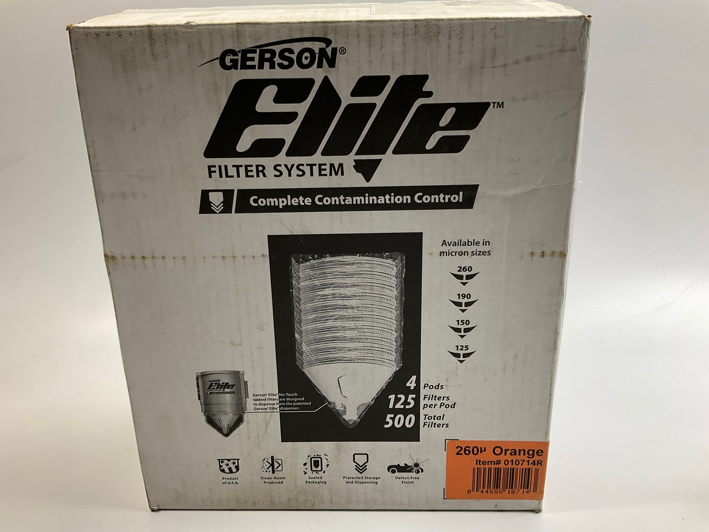 Gerson Elite 010714R 260 Micron Orange Synthetic Mesh Paint Strainer (500 Count)