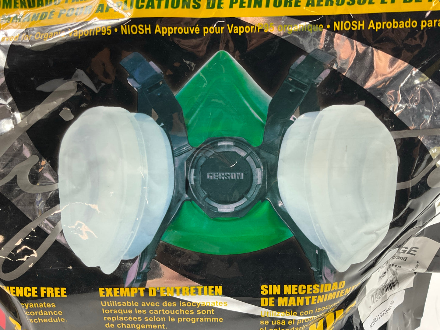 GERSON NIOSH 8311 One Step Disposable P95 Half Mask Respirator, Large