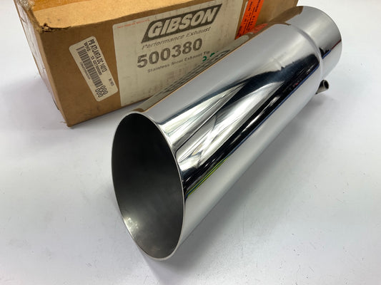 Gibson Performance 500380 Polished Stainless Steel Exhaust Tip, 4'' Out, 3.5'' In.