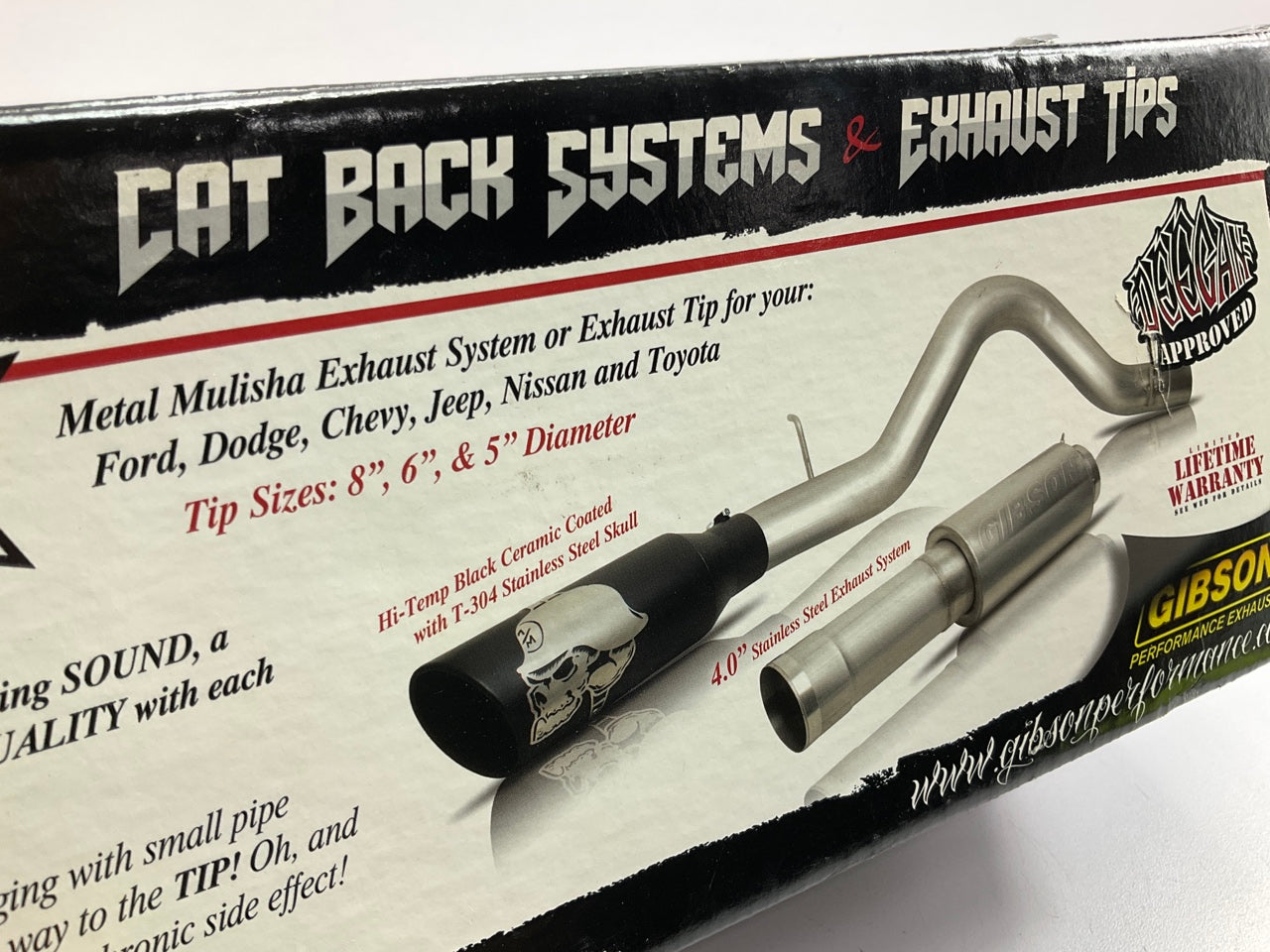 Gibson 61-1046 Mulisha Exhaust Tip, Slant Cut, 2-1/2'' Inlet, 5'' Outlet, 12'' Long