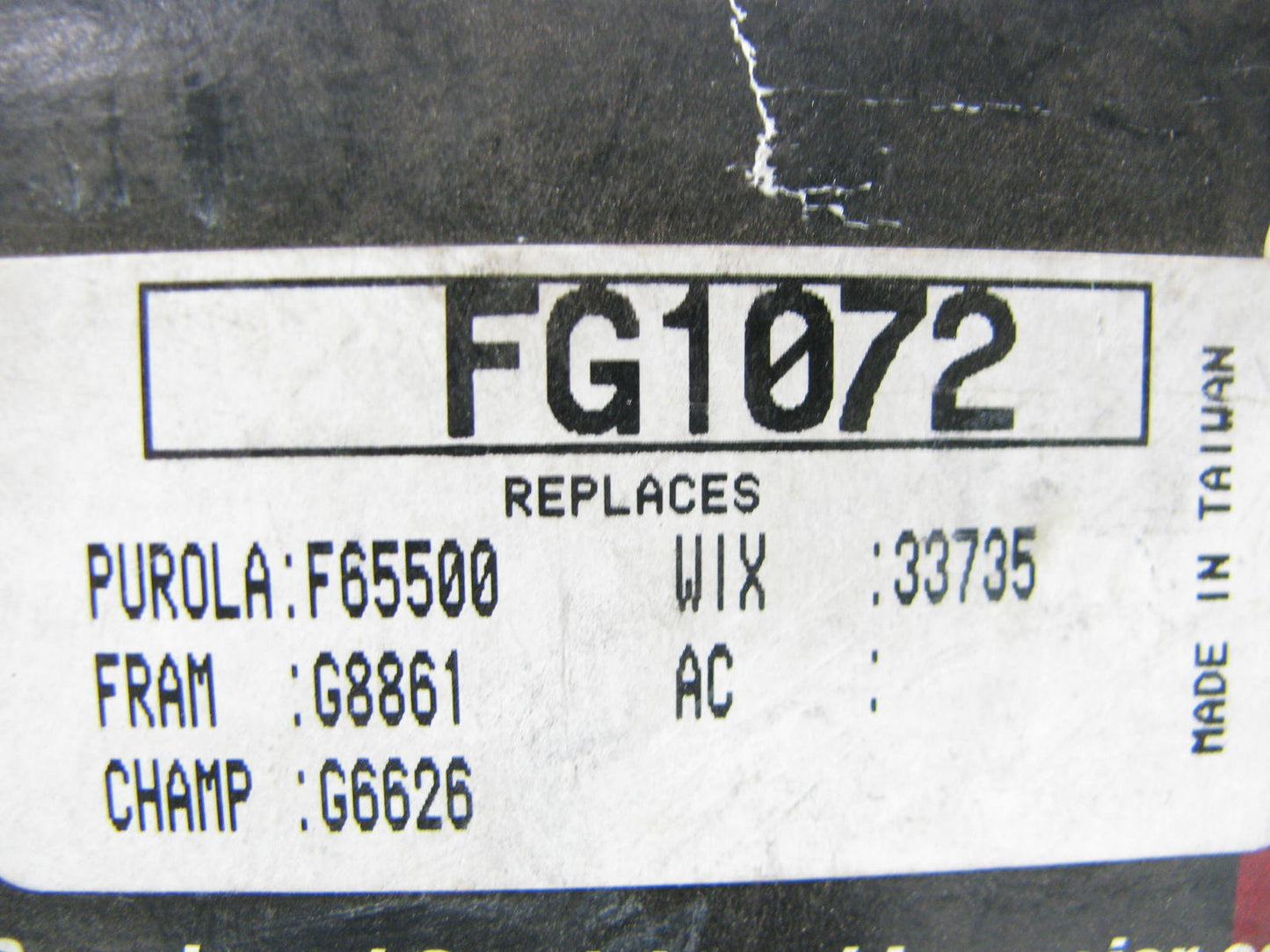 GKI FG1072 Fuel Filter Replaces G8861A 33957 F65455 G6626 GF353 BF7801