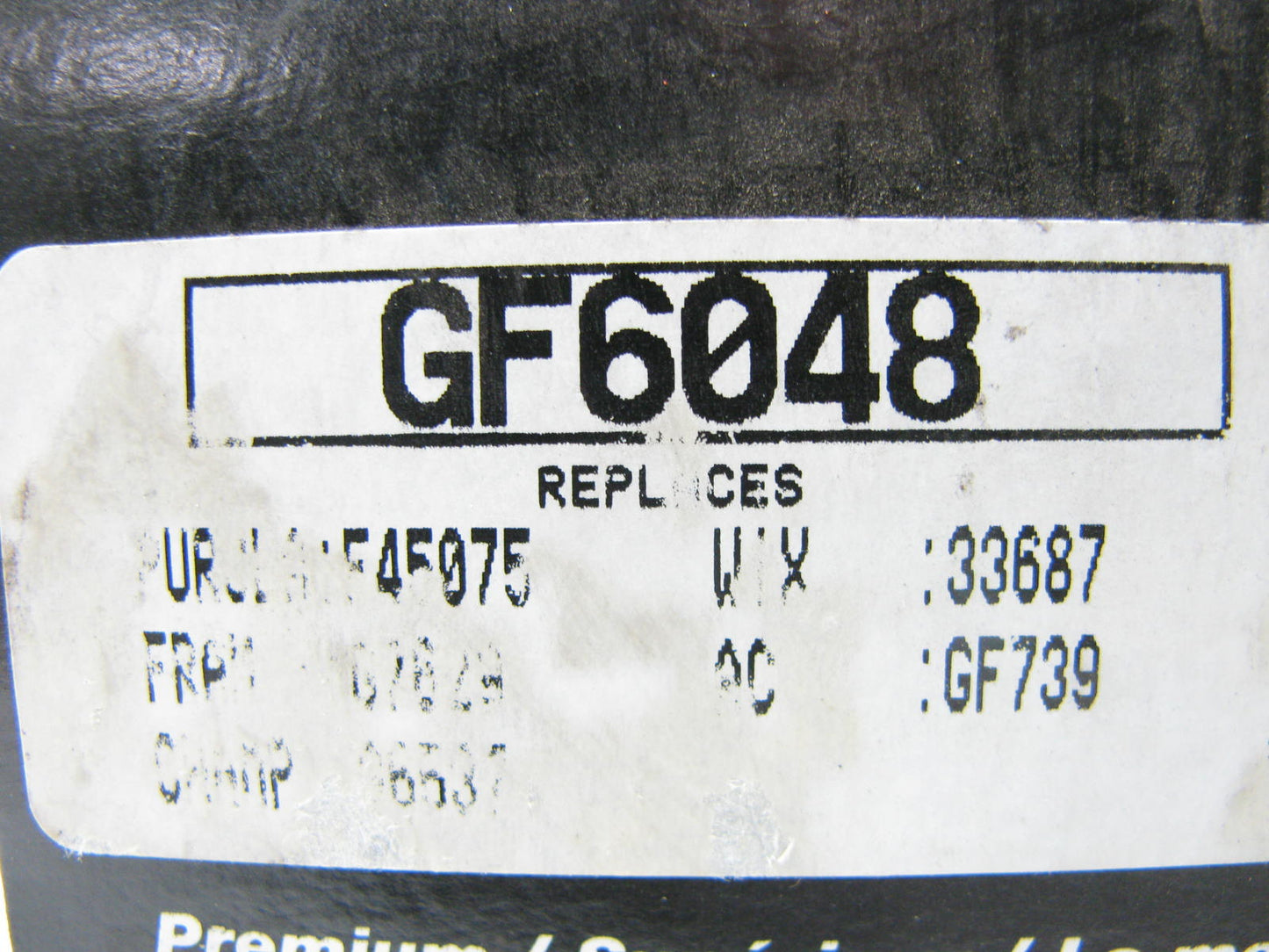 GKI GF6048 Fuel Filter Replaces G7629 33687 F45075 G6537 GF242 71648 GF739