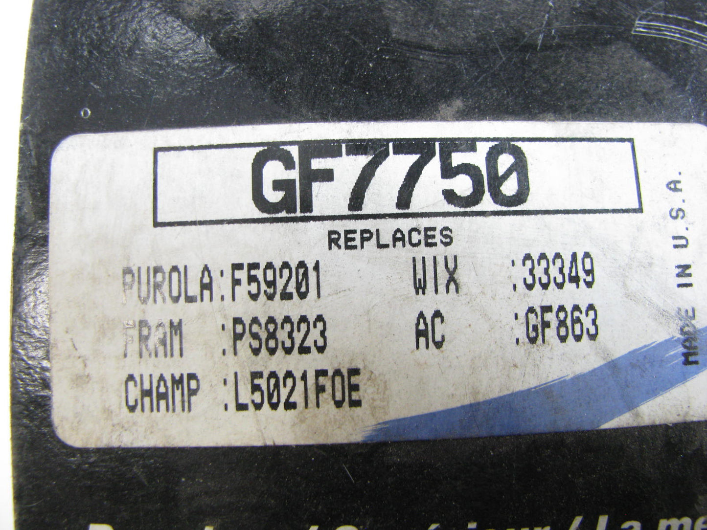 GKI GF7750 Fuel Filter Replaces 33349 CS8323 F59201 L5021F PF7751 FS19522 PF7751