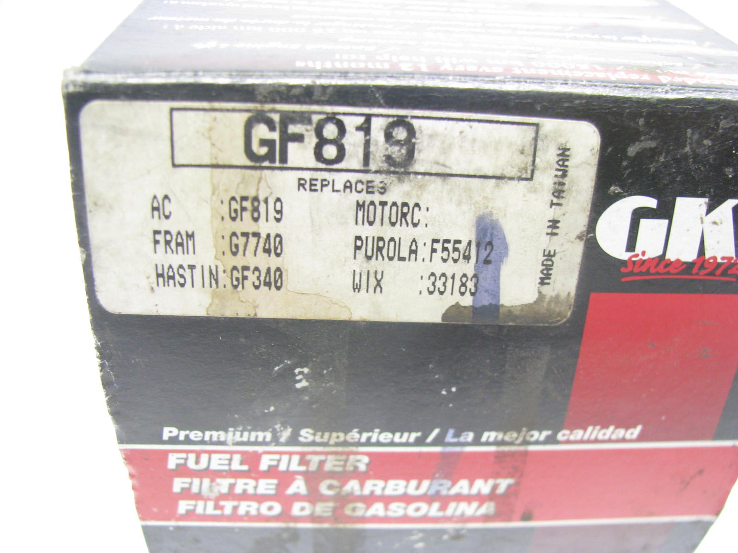 GKI GF819 Fuel Filter Replaces G6896 33292 33183 F54688 G6339 GF224 71528