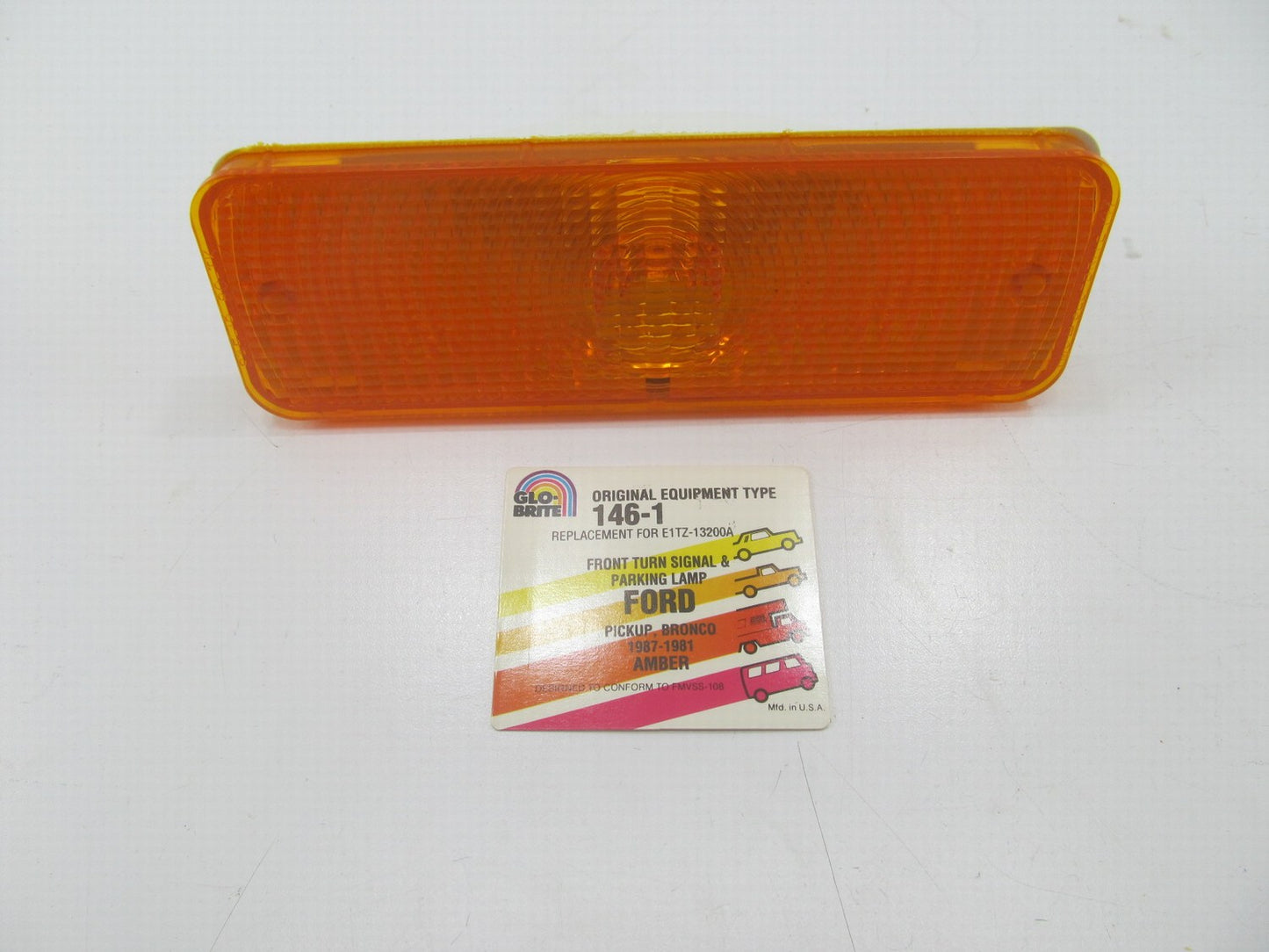 Glo-brite 146-1 Front Parking Turn Signal Light Lens, Made In USA