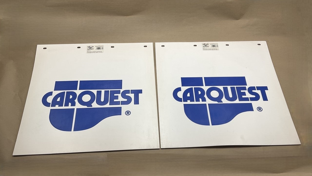 (2) Globetech 2424PPSWCQ White Splash Guard / Mud Flap 24''x24''x 1/4'' Thick