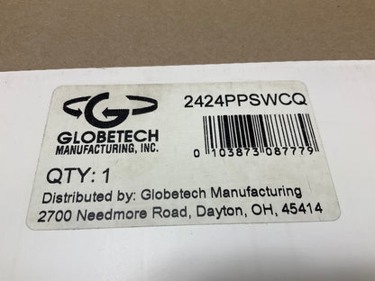 (2) Globetech 2424PPSWCQ Box Truck / Dump Truck White Mud Flap 24''x24''x1/4''