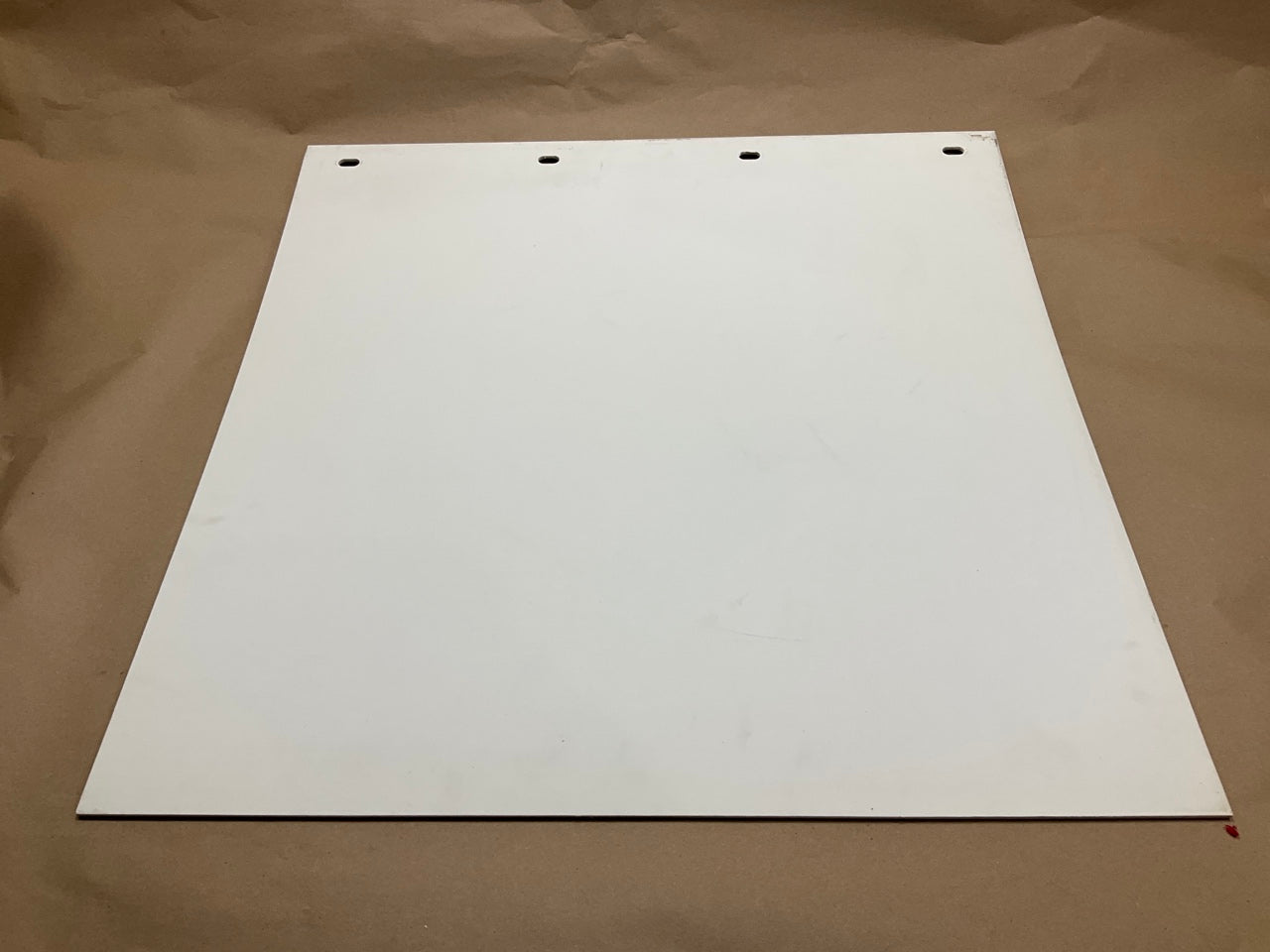 (2) Globetech 2424PSWCQ Poly Mud Flaps, 24''x24'' X 3/16'', White, ''CARQUEST'' Logo