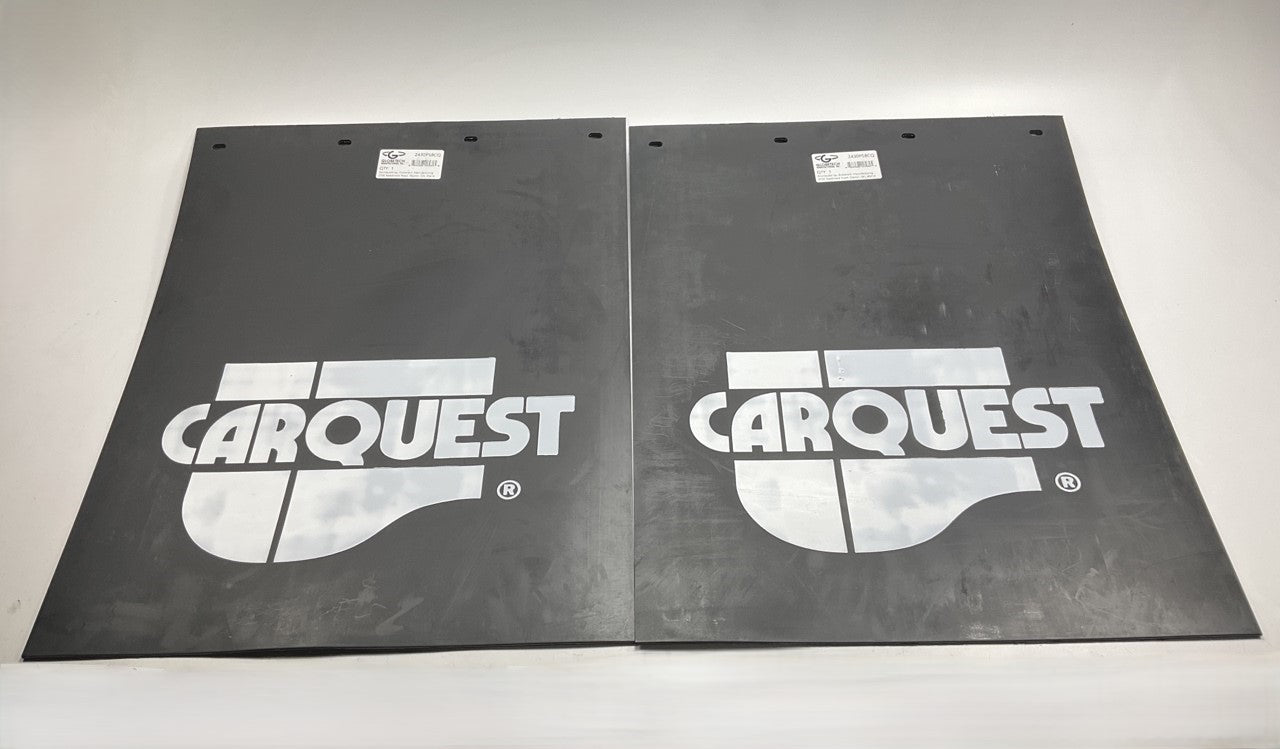 (2) Globetech 2430PSBCQ HD Truck Trailer Splash Guard Mud Flaps - 24''x30'', 3/16''