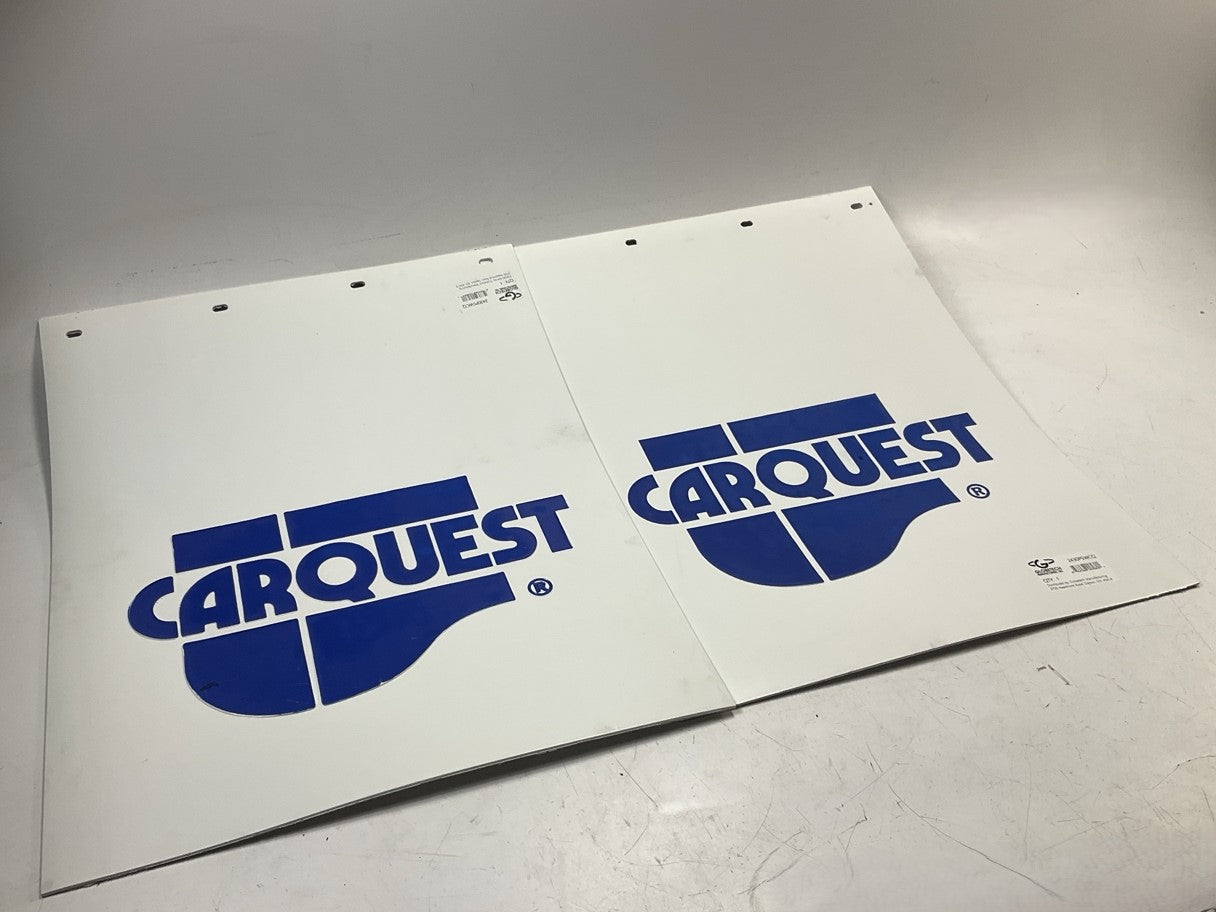 Globetech Polyguard Standard Mud Flaps, 24''x30''x3/16'', White, Pair, Carquest