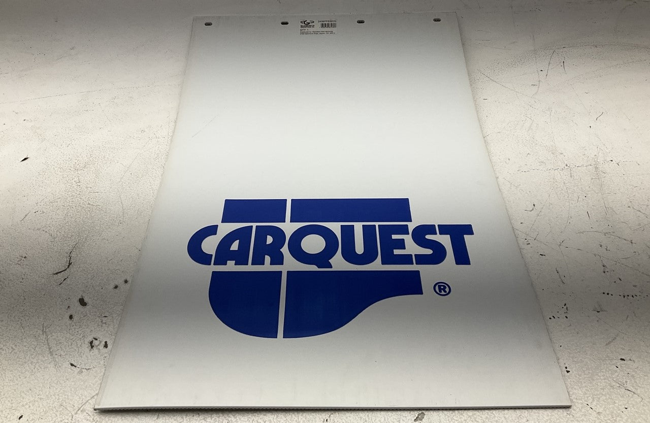 GLOBETECH 2436PPSWCQ Plastic White Carquest Mud Flap 24'' X 36'' X 0.25'' Thick