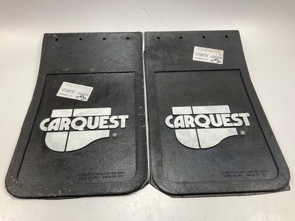 (2) Truck Rubber Mud Flaps, 12'' X 20'' X 5/16'', Black, Pair With ''CARQUEST'' Logo